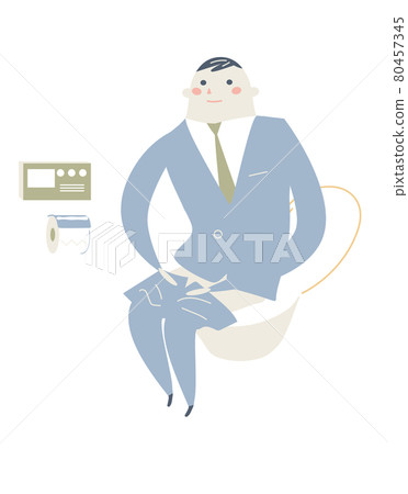 Comfortable toilet space illustration material Comfortable toilet space illustration material 80457345