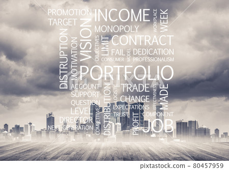 Business conceptual words as keys to success and company growth 80457959