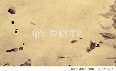 Abstract watercolor on paper texture as background. In Sepia toned. Retro style 80460907