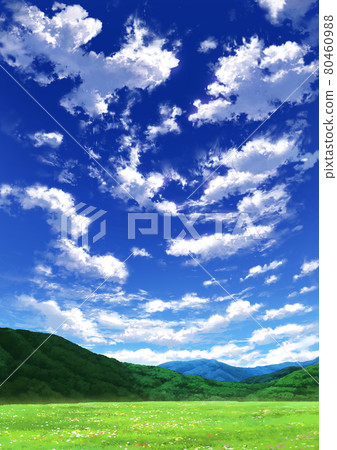 [人像]藍天白雲07_mountain 01_meadow 02 80460988