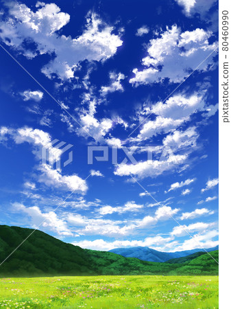 [人像]藍天白雲07_mountain 01_meadow 03 80460990