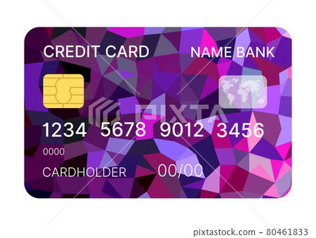 Credit card multicolor template vector with abstract design Credit card multicolor template vector with abstract design 80461833