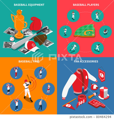 Baseball Isometric Concept - Stock Illustration [80464294] - PIXTA