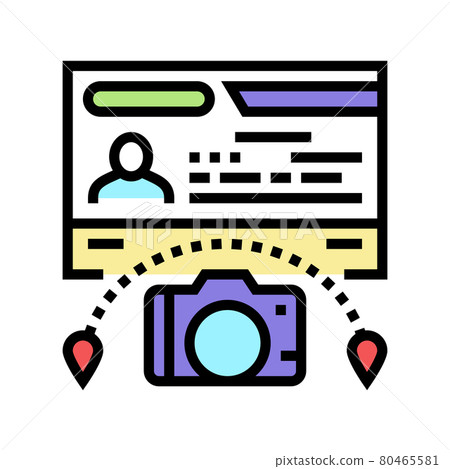 tourist visa color icon vector illustration 80465581