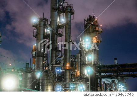 "Kanagawa Prefecture" Factory night view, Keihin industrial area "Kanagawa Prefecture" Factory night view, Keihin industrial area 80465746