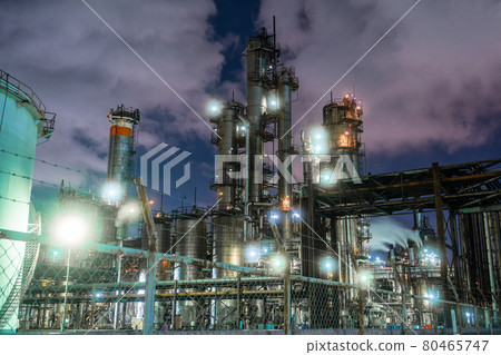 "Kanagawa Prefecture" Factory night view, Keihin industrial area 80465747