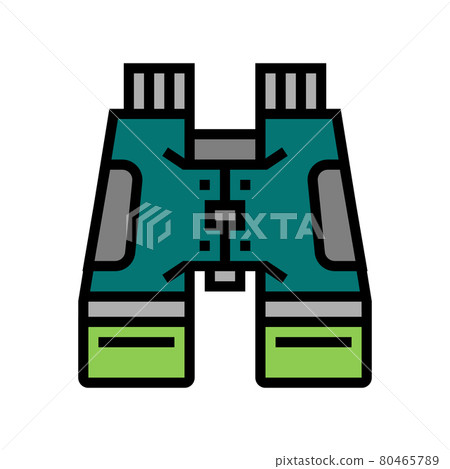 hiking binoculars color icon vector illustration 80465789