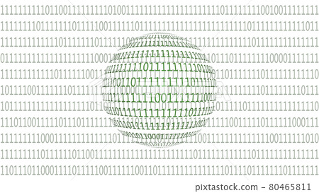 Innumerable rows of numbers 0 and 1 Spherical and background Innumerable rows of numbers 0 and 1 Spherical and background 80465811