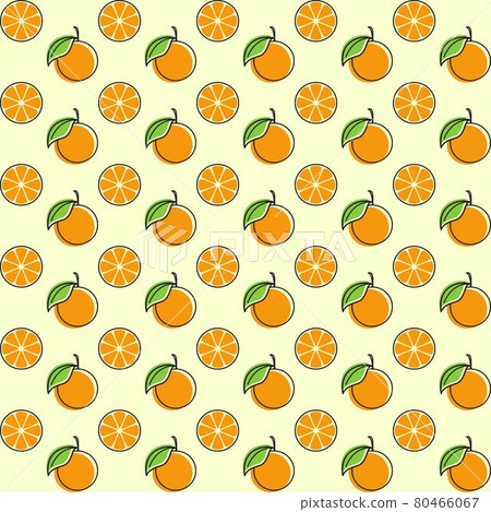 orange fruit seamless design illustration 80466067
