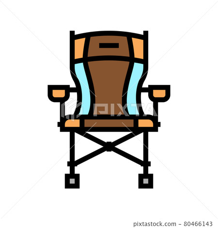 portable hunting chair color icon vector illustration 80466143
