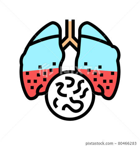 infectious disease tuberculosis color icon vector illustration infectious disease tuberculosis color icon vector illustration 80466283