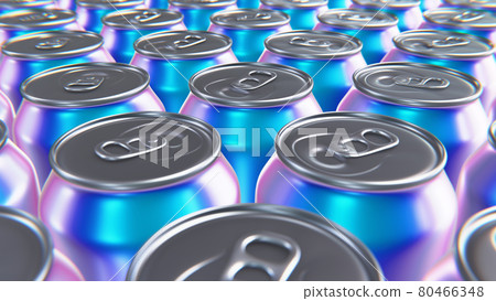 3D render of the iridescent aluminum drink cans 3D render of the iridescent aluminum drink cans 80466348