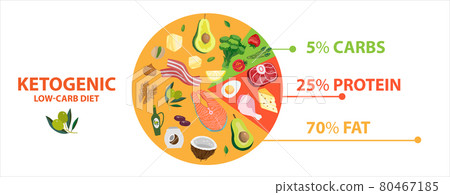 Keto low-carb diet macros with diagram circle chart Keto low-carb diet macros with diagram circle chart 80467185