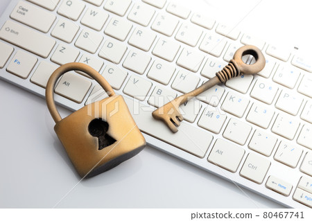 信息安全圖像（掛鎖和鍵盤） 80467741