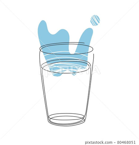 The glass is drawn in one line. Continuous line. Minimalistic graphics. The glass is drawn in one line. Continuous line. Minimalistic graphics. 80468051
