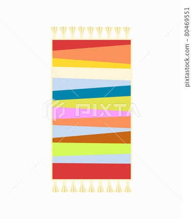 Colorful Floor Carpet Icon Vector Illustration 80469551