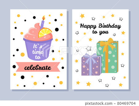 Its Time to Celebrate Postcard Vector Illustration Its Time to Celebrate Postcard Vector Illustration 80469704