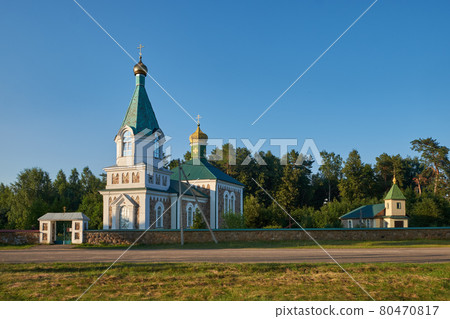 Old ancient Peter and Paul church. Kosuta village, Minsk region, Belarus. 80470817