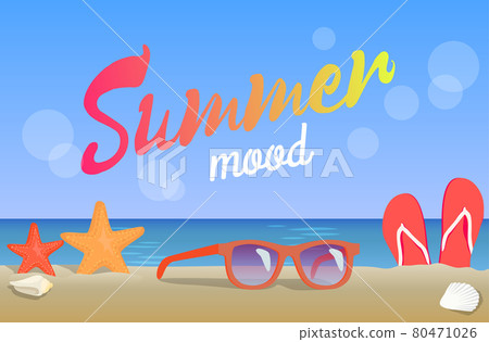Summer Mood, Beauty Seascape, Colorful Banner Summer Mood, Beauty Seascape, Colorful Banner 80471026