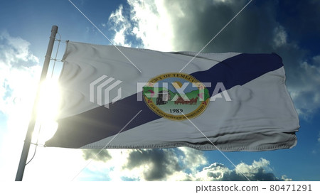 Flag of Temecula, city of California, United States of America. 3d rendering Flag of Temecula, city of California, United States of America. 3d rendering 80471291