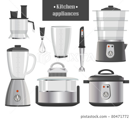 Kitchen Electric Appliances in Metallic Corpuses 80471772