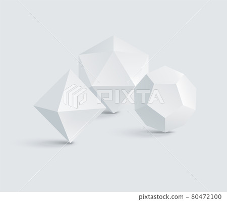 Octahedron and Icosahedron, Dodecahedron Prisms 80472100