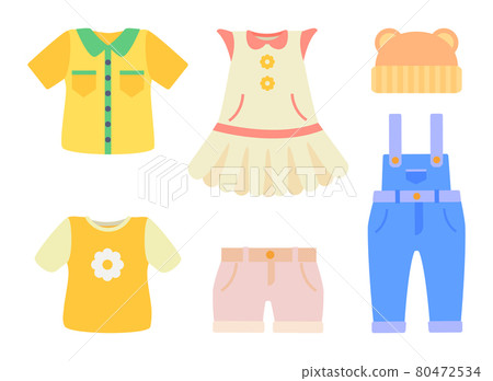 Baby Clothes Collection Poster Vector Illustration Baby Clothes Collection Poster Vector Illustration 80472534