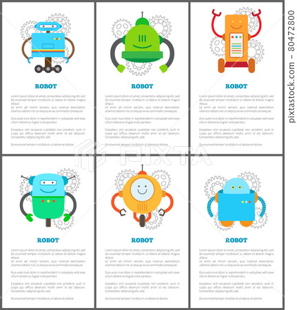 Robot and Innovation Set Vector Illustration Robot and Innovation Set Vector Illustration 80472800