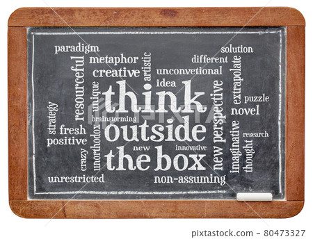 Think outside the box word cloud 80473327