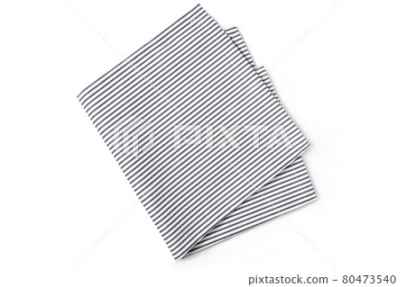 Srtip textile napkin isolated on white background. Srtip textile napkin isolated on white background. 80473540