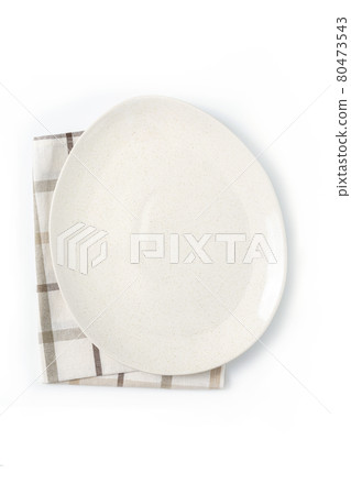 Empty isolated modern plate on white bakground. Empty isolated modern plate on white bakground. 80473543