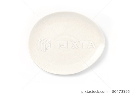Empty isolated modern plate on white bakground. Empty isolated modern plate on white bakground. 80473595