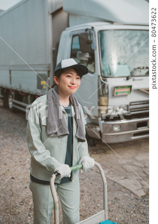 Female truck driver Female truck driver 80473622