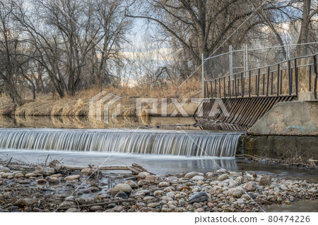 diversion dam on Poudre River 80474226