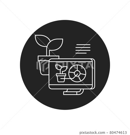 Plant management black glyph icon. Smart farm. Sign for web page, app. UI UX GUI design element. Editable stroke Plant management black glyph icon. Smart farm. Sign for web page, app. UI UX GUI design element. Editable stroke 80474613