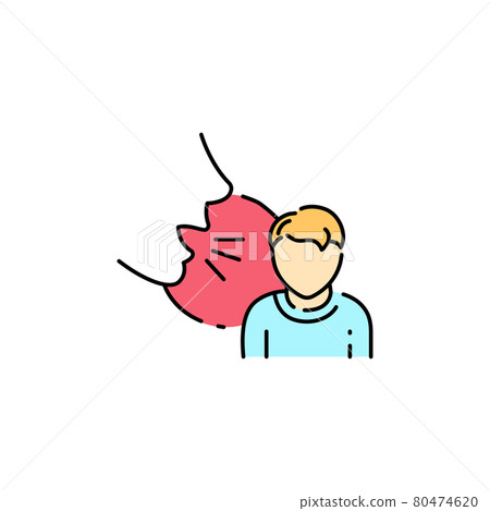Parent bullying kid color line icon. Human rights. Child abuse. Violence in family. Parent bullying kid color line icon. Human rights. Child abuse. Violence in family. 80474620