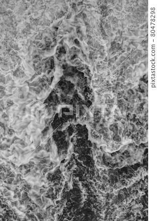 A muddy stream flowing out of the Kokai River weir 80478298