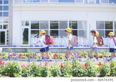 Children carrying school bags Children carrying school bags 80478395
