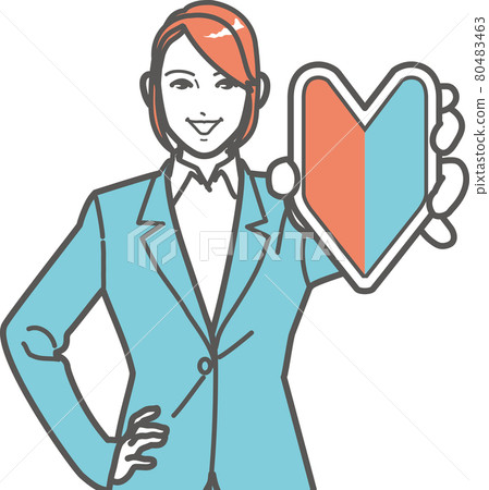 顯示初學者標記的婦女 80483463