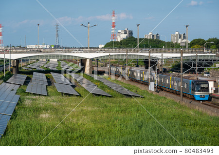 Hokuso Railway Inzai Makinohara Station 9100 type train 80483493