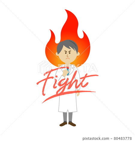 Burning enthusiasm doctor illustration image 80483778
