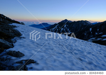 View of the Tateyama mountain range from the summit of Mt. Jodo View of the Tateyama mountain range from the summit of Mt. Jodo 80484460