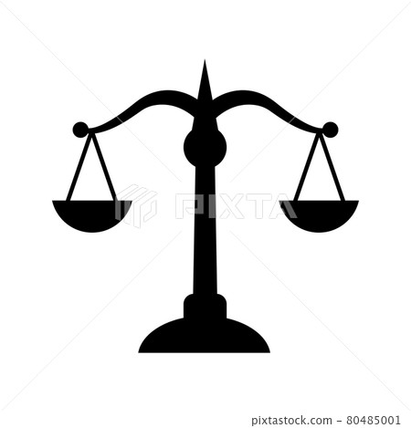 Justice scale icon vector illustration on white... - Stock Illustration ...