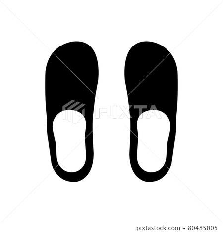 Shoe icon vector illustration on white background and color editable 80485005