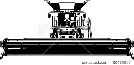 Harvester, Combine - Farm Tractor, farming vehicle - farm silhouette 80485965