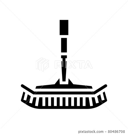 vacuum pool brush glyph icon vector illustration 80486708