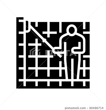 cleaning pool walls glyph icon vector illustration 80486714