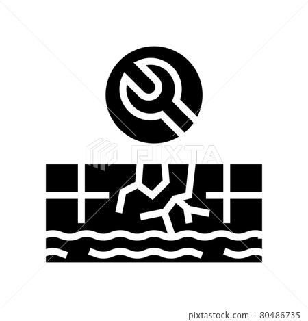 pool repair services glyph icon vector illustration pool repair services glyph icon vector illustration 80486735