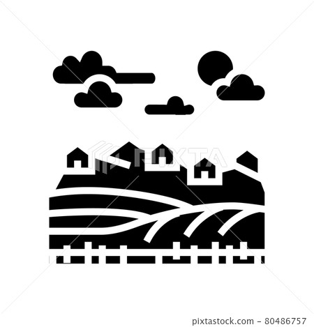 agro landscape glyph icon vector illustration 80486757