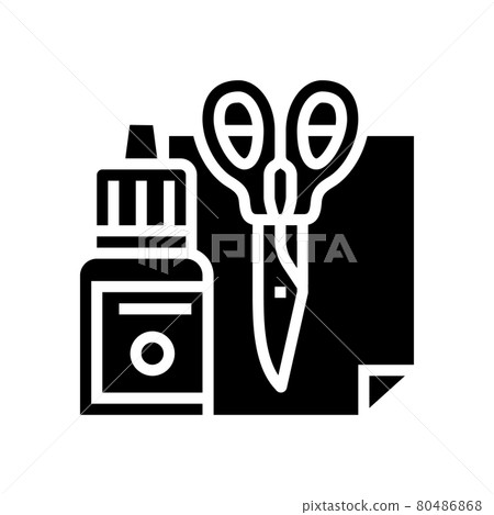 handmade tools kindergarten glyph icon vector illustration 80486868